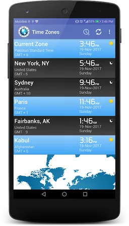 Time Zone Converter - World Time Zones Clock screenshot 2
