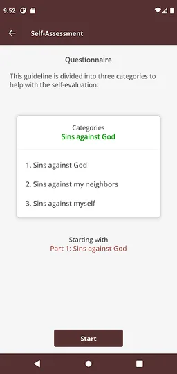 Confession Planner screenshot 2
