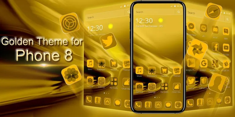 Golden Theme for Phone 8 screenshot 8