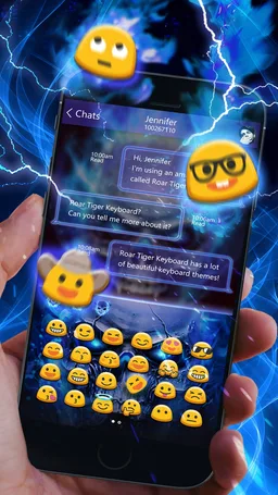 Blue Fire Skull Keyboard screenshot 8