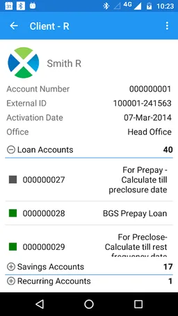Mifos X Android Client screenshot 2