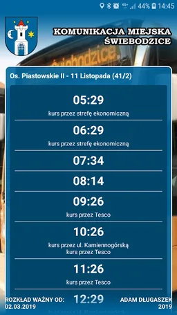 Komunikacja Świebodzice screenshot 2