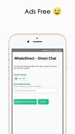 Direct Message for WhatsApp - WhatsDirect screenshot 1