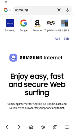 Samsung Internet Browser screenshot 1