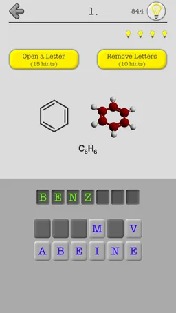 Hydrocarbons Chemical Formulas screenshot 1