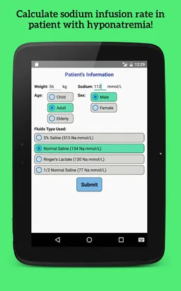 Hyponatremia Correction Rate screenshot 3