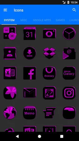 Black and Purple Icon Pack v3.1 screenshot 5