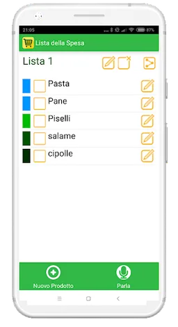Shopping list screenshot 1