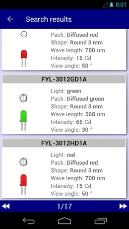 Electronics Database (offline) screenshot 1