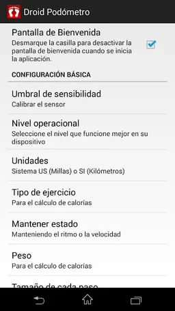 Droid Podómetro screenshot 8
