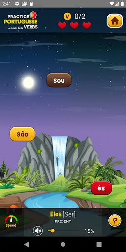 Learn Portuguese Verbs Game screenshot 14