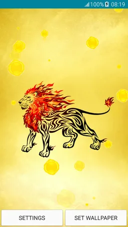 Live Wallpapers - Fiery Lion screenshot 2