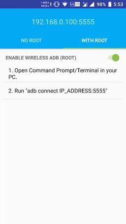 ADB Wireless (with & without root) screenshot 1