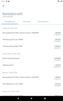 MobileBanking Sparkasse Schwyz screenshot 7