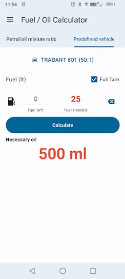 Fuel Oil Mix Calculator screenshot 1