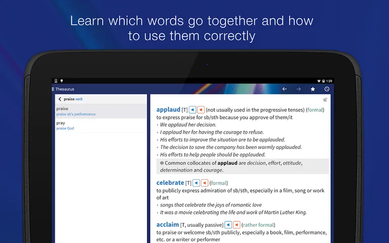 Oxford Learner’s Thesaurus screenshot 12