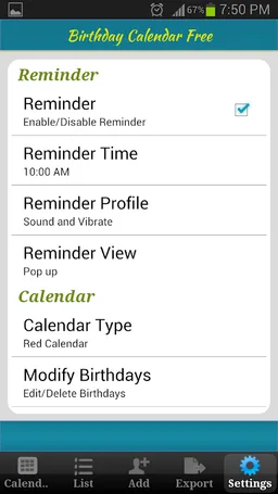 Birthday Calendar & Reminder screenshot 6