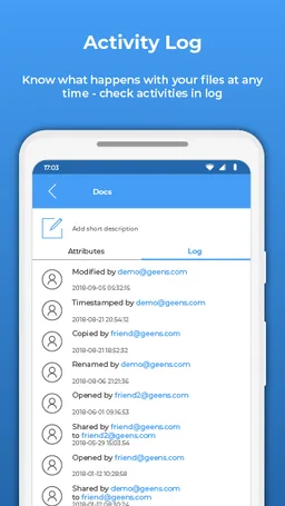 Geens - encrypted data storage screenshot 7