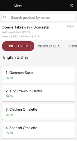 Oceans Takeaway screenshot 4