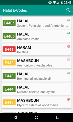 Halal E-Codes screenshot 1