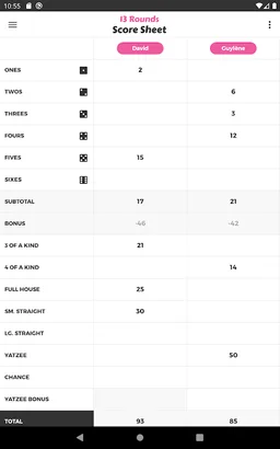 13 Rounds Score Sheet screenshot 2