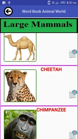 Word Book Animal World screenshot 3