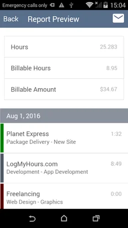 Log My Hours - Time Tracking screenshot 1