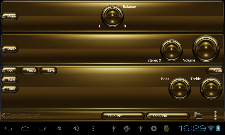 Poweramp skin Black Gold screenshot 4