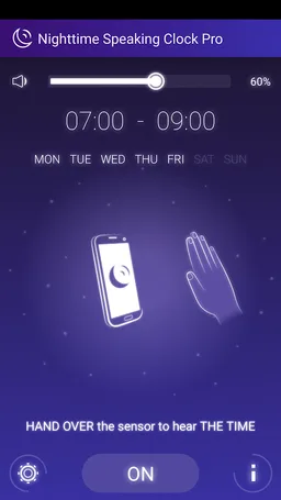 Nighttime Speaking Clock PRO screenshot 1