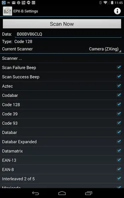 EPX Barcode Scanner, Scan Now screenshot 5