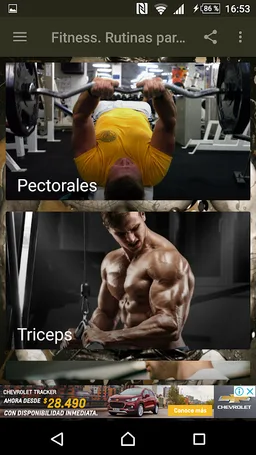 Fitness. Rutinas para el Gym screenshot 1