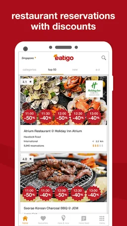 eatigo – discounted restaurant reservations screenshot 1