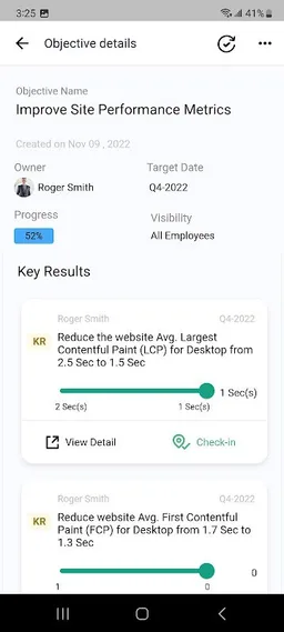 Profit.co OKR Software screenshot 5
