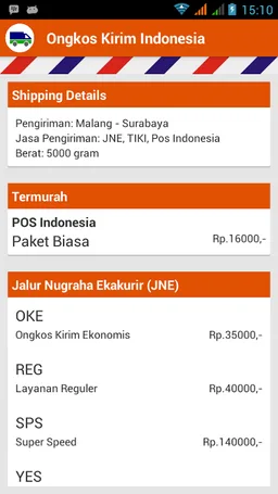 Ongkos Kirim Indonesia screenshot 4