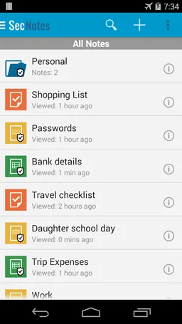 Sec Notes- Secure Notepad screenshot 1