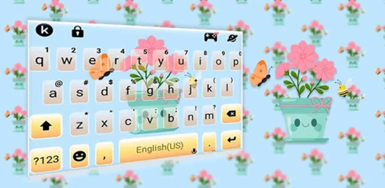 Cute Flower Pot Keyboard Theme cover image