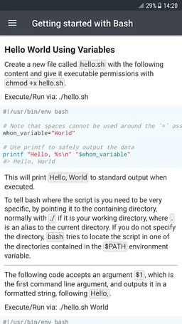 Learn Bash commands - Bash by example screenshot 3