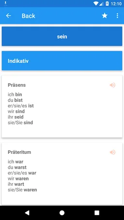 Deutsche Konjugation screenshot 4