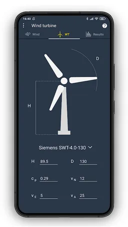 Wind turbine Calculator screenshot 2