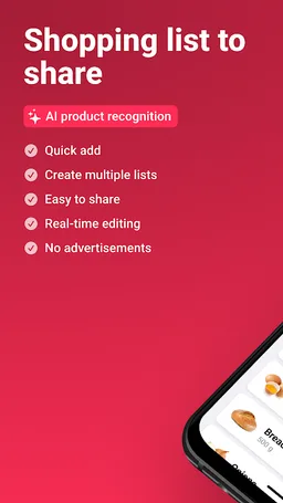 WeNeed, the shopping list screenshot 1