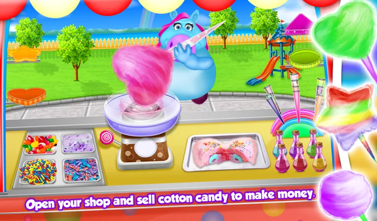 Mr. Fat Unicorn Cotton Candy Maker! DIY Cooking screenshot 11