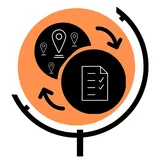 Latitude Longitude Place List icon
