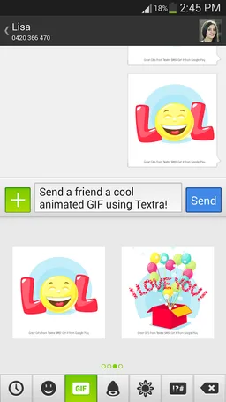 Textra SMS GIF Plugin screenshot 1