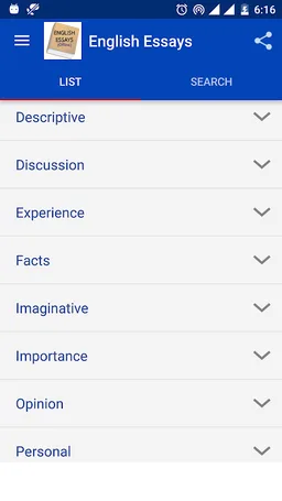 English Essays Offline screenshot 1