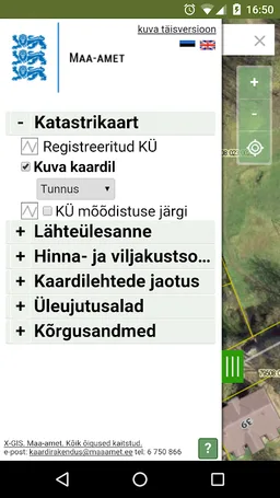 Maa-ameti Kaardirakendus screenshot 4