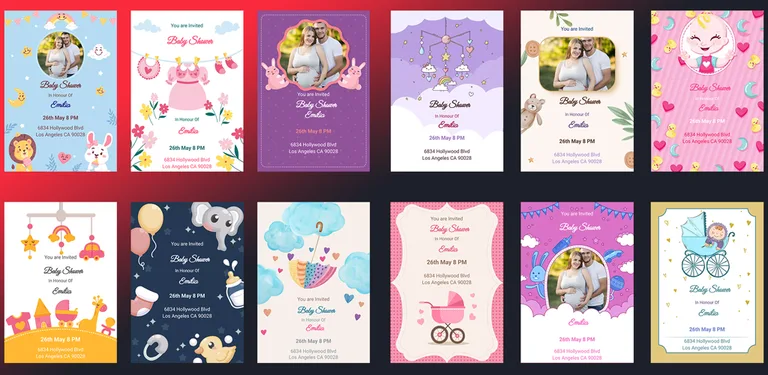 Baby Shower Invitation Card cover image