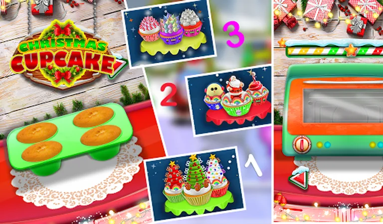 Cooking Rainbow & Unicorn Christmas Cupcakes! DIY screenshot 8