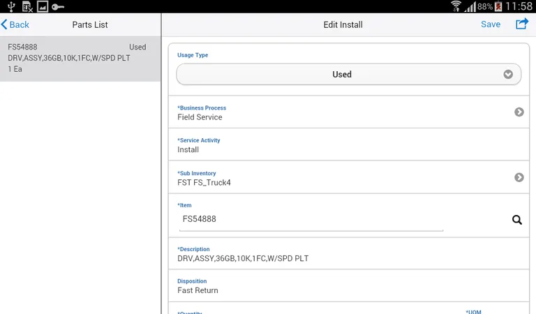 Oracle Mobile Field Service screenshot 9