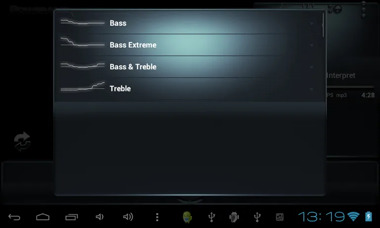 Poweramp skin Black Petrol screenshot 4