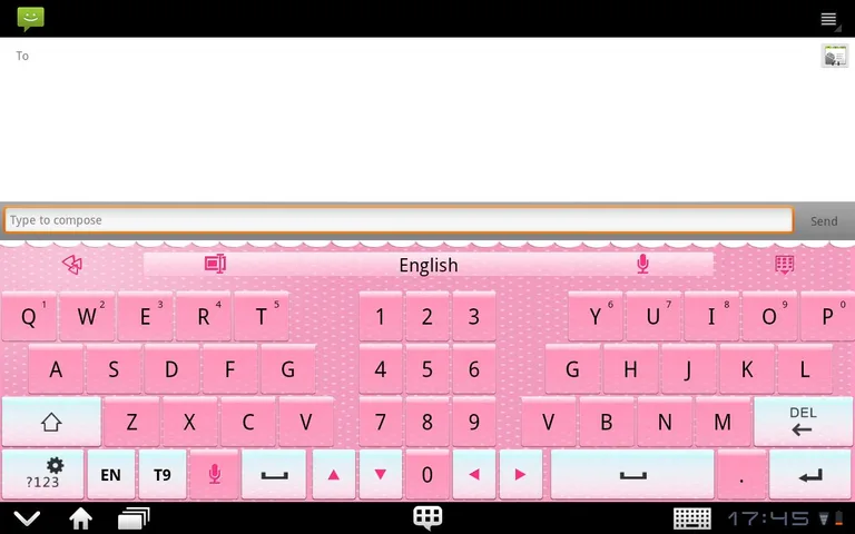 GO Keyboard Pink theme(Pad) screenshot 3